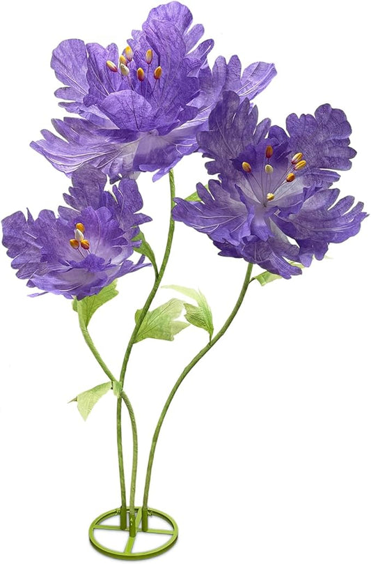 Large Artificial Plants & Flowers Giant Fake Flowers for outdoors Decorative, Long Stem Indoor Big Artificial Flower Art Home Decor for Wedding Reception Arrangement Birthday Party Shop (Purple)