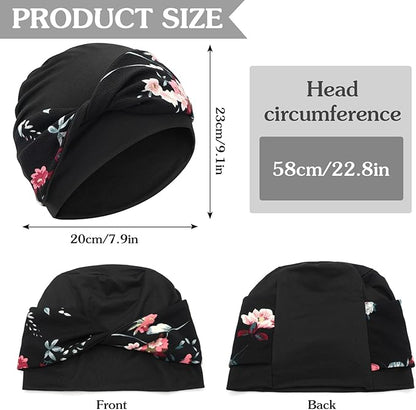 XYIYI Knot Chemo Headwear for Womens Cancer Patients, Stretchy Chemotherapy Headwraps Beanie Hats