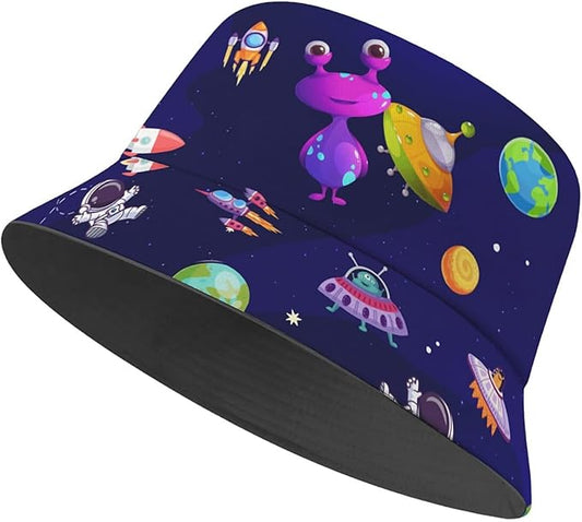 Bucket Hat for Women Men Unisex Sun Cap Packable Outdoor Fisherman Hat Headwear,Reversible Double-Side-Wear