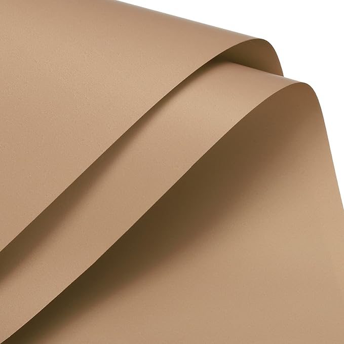 MECCANIXITY Pearlescent Film Flower Wrapping Paper 22.8x22.8 Inch Waterproof for DIY Crafts, Gift/Gift Box Packaging Coffee Color Pack of 10
