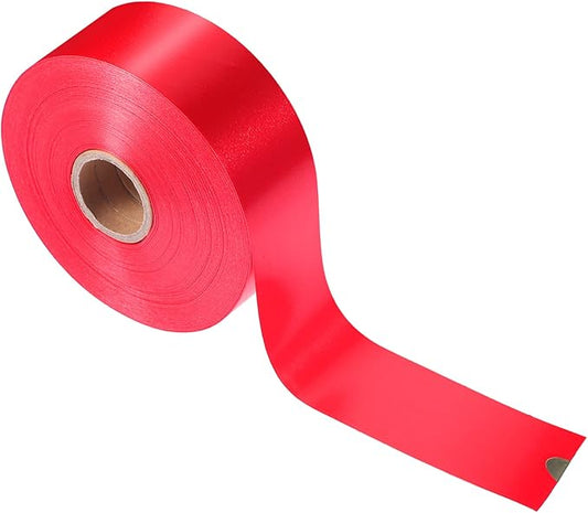 Syhood Outdoor Leaf Ribbon Floral Satin Ribbon for Crafts Aspidistra Waterproof Holiday Outdoor Decoration(2 Inch X 108 Yards,Red)