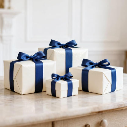 NESCCI 100 Yards Ribbon,1-1/2 Inch Dark Blue Satin Ribbon,Single Face Satin Ribbons, Perfect for Gift Wrapping,Wedding Decoration,Handmade Bows, Wrapping Bouquet and More