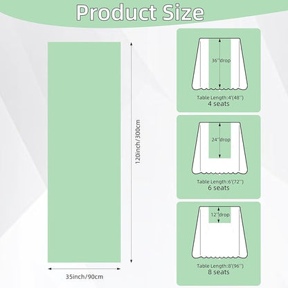 Sage Green Table Runner Cheesecloth 120 Inch 10 FT Rustic Boho Cheese Cloth Table Runner for Wedding Baby Shower Bridal Shower Sheer Gauze Centerpiece Home Decorations