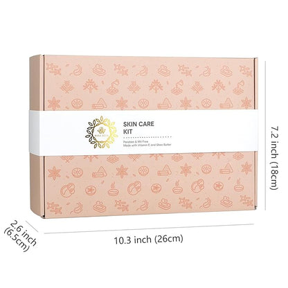 Orange 23 Pcs Facial Skin Care Set for Women & Men, Bath and Body Kit, Spa Gift Baskets, Birthday Gifts For Women, Cream, Serum, Face Oil, Sheet Mask, Clay Mask, Christmas, Valentines, Mother Day