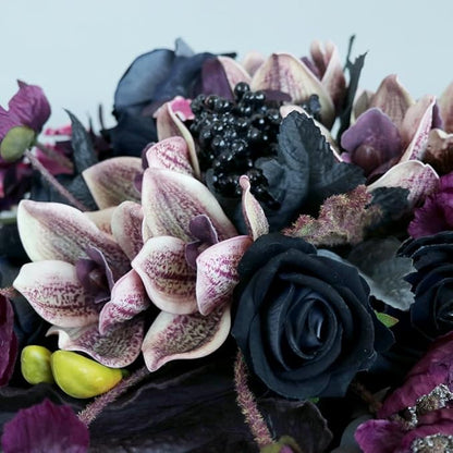S_SSOY Wedding Bouquet Bride,Bride Bridal Bouquet Bridesmaid Artificial Flowers for Ceremony Anniversary Party Bridal Shower Decoration Wedding Bouquets (Phalaenopsis)