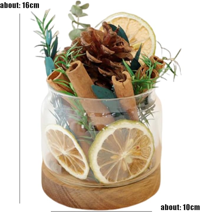 DIY Dried Flower Aromatherapy Kit with Natural Plant Essential Oils, Naturally Dried Flowers and Herbs Ornaments for DIY Flower Craft, Vintage Holiday Decor, Christmas (#E)