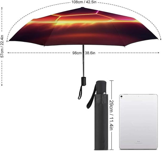 Fashion 3 Fold Sunny Rain Sunscreen Umbrella Portable Automatic Umbrella