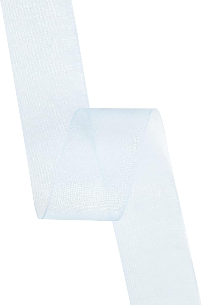 1-1/2 Inch Copen Shimmer Sheer Organza Ribbon Sheer Chiffon Ribbon 50 Yards-Roll Multiple Colors Available for Gift Wrapping Wedding Events Christmas Décor