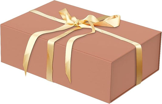 Luxury Large Gift Box 13.8"x9"x4.3" Storage Box Ribbon Magnetic Closure for Luxury Packaging Box for Mother's Day, Birthdays, Bridal Gifts,Weddings