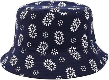 Quanhaigou Bucket Hat for Men Women,Packable Reversible Printed Sun Hats,Fisherman Outdoor Summer Travel Hiking Beach Caps