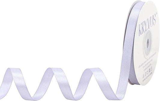 Lilac Mist Satin Ribbon, Double Faced 3/8 Inch X 25 Yards Lilac Mist Ribbon, Premium Satin Ribbon for Gift Wrapping, Crafts, Hair Bow Making, Sewing, Flower Bouquet, Wedding Party Decor