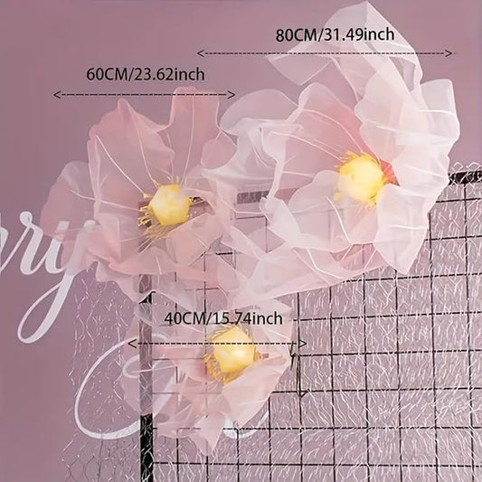 Wedding Decorations for Reception, 5.58 ft Huge Artificial Silk Flower Decoration, Wedding Arrangements, Birthday Party Banquet Background Decor, Shop Window Display (S Pink)