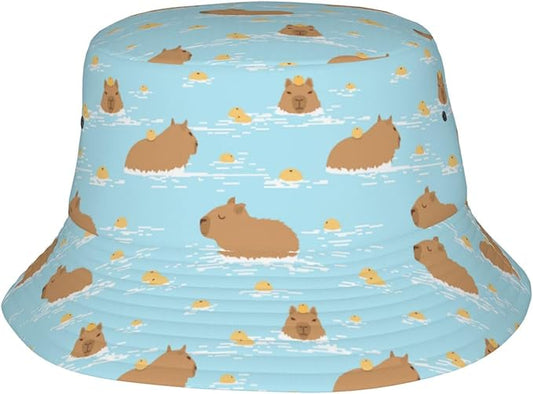 Cartoon Bucket Hat Summer Beach Travel Sun Hat Packable Fisherman Cap for Men Women