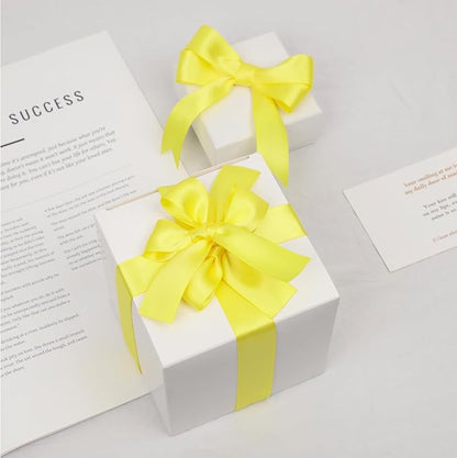 Lemon Yellow Satin Ribbon, Double Faced 7/8 Inch X 50 Yards Lemon Yellow Ribbon, Premium Satin Ribbon for Gift Wrapping, Crafts, Hair Bow Making, Sewing, Flower Bouquet, Wedding Party Decor