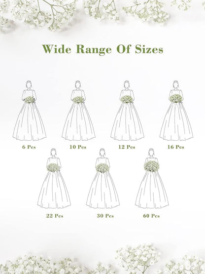 Yastouay 60Pcs Babys Breath Artificial Flowers, Fake White Babys Breath Flowers Artificial Bulk, Real Touch Faux Babies Breath Gypsophila Bouquet for Wedding Floral Arrangement Party Decor