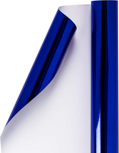 RUSPEPA Royal Blue Metallic Wrapping Paper - 81.5 Sq Ft - Solid Color Paper Perfect for Wedding,Birthday,Christmas,Baby Show - 30 inches x 32.8 feet