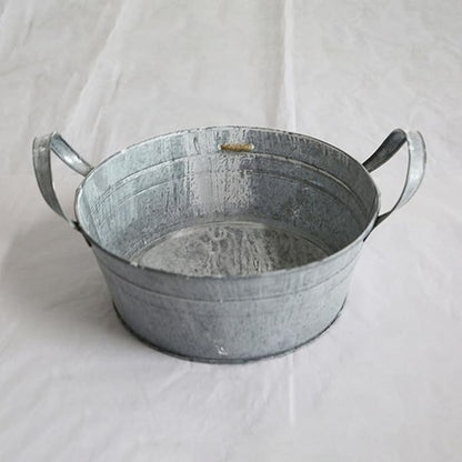 Galvanized Milk Can Antique Retro Vase Metal Planter Rustic Vintage Primitive Flower Holder Farmhouse Country Plant Galvanized Metal Bucket