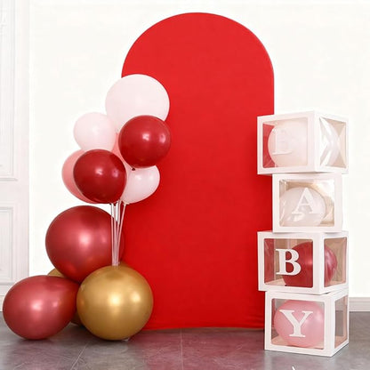 6FT Red Arch Cover, 6FT Red Arch Backdrop Cover for Wedding Party Birthday Decor, Christmas Arch Cover Backdrop Covers for Festival Decoration