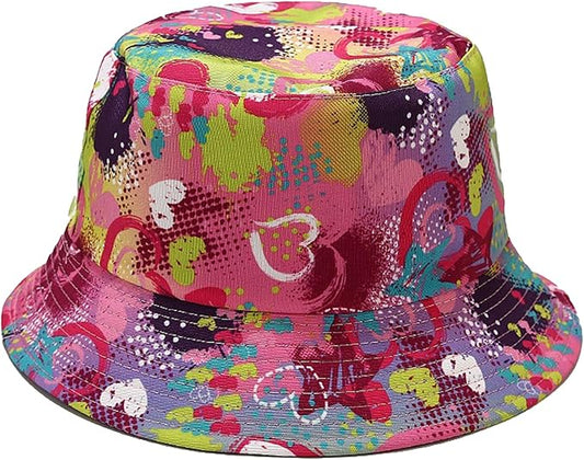 Bucket Hat for Women Men, Cotton Reversible Double Side Wear Sun Hats Beach Fisherman Hat