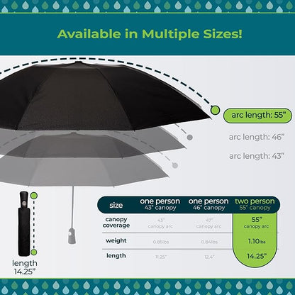 Totes Reverse Close Folding Inbrella with Auto Open Close and Compact