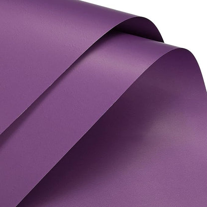 MECCANIXITY Pearlescent Film Flower Wrapping Paper 22.8x22.8 Inch Waterproof for DIY Crafts, Gift/Gift Box Packaging Dark Purple 10 Pcs