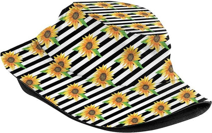 Bucket Hat for Women Men, Summer Print Hat Travel Packable Sun Cap Outdoor Hat for Women and Men