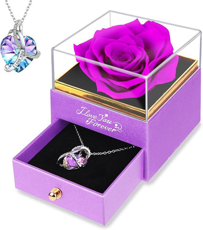Preserved Flowers Rose Gifts for Women: Roses for Girlfriend Grandma Mom Wife Birthday