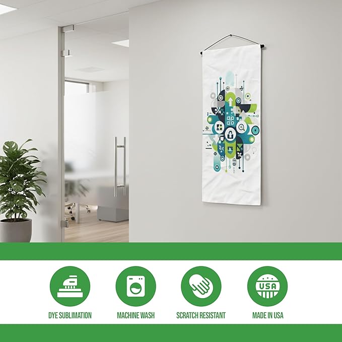 Custom Hanging Canvas Wall Art (16”x35”) by BCB Print | Personalized Picture Banner | Ready to Hang Vertical Home Decor | HD Print Bedroom & Living Room Wall Art | Express Dispatch/Ship | Made in USA