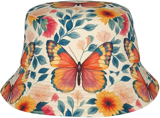 Christmas Navy Blue Tree Bucket Hat Novelty Sun Hats Trendy Fisherman Cap for Men and Women