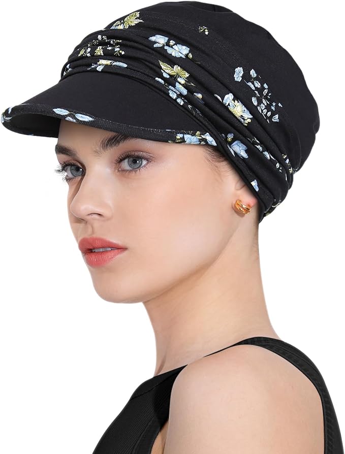 Chemo Headwear Viscose Newsboy Cap for Women Fall and Winter Hats