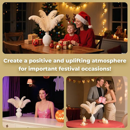 Piokio 10 pcs Natural Champagne Ostrich Feathers 14-16 inch(35-40 cm) Bulk for Wedding Party Decoration Gatsby Decorations