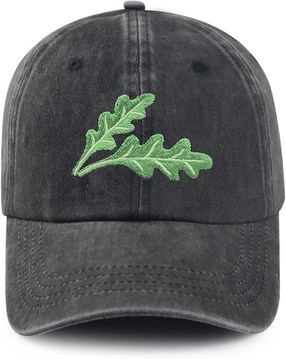Cute Flower Hat, Elegant Floral Embroidered Adjustable Baseball Cap for Men Women, Gifts for Flower Lovers, Black