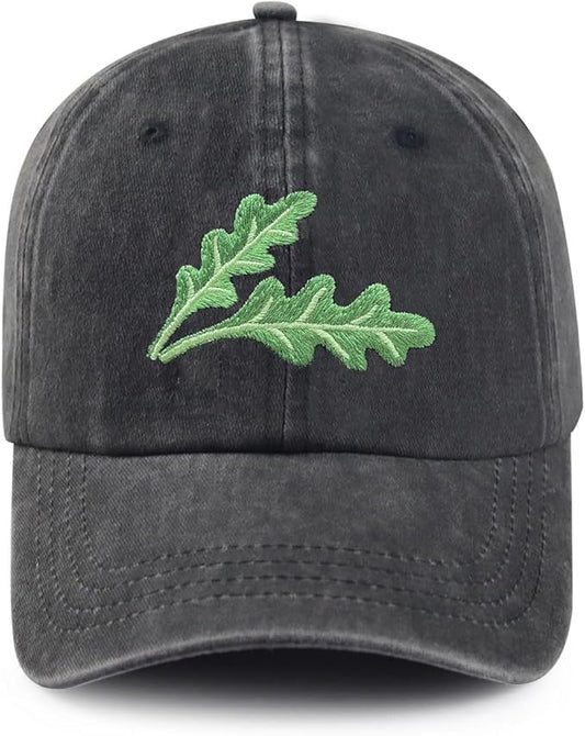 Cute Flower Hat, Elegant Floral Embroidered Adjustable Baseball Cap for Men Women, Gifts for Flower Lovers, Black