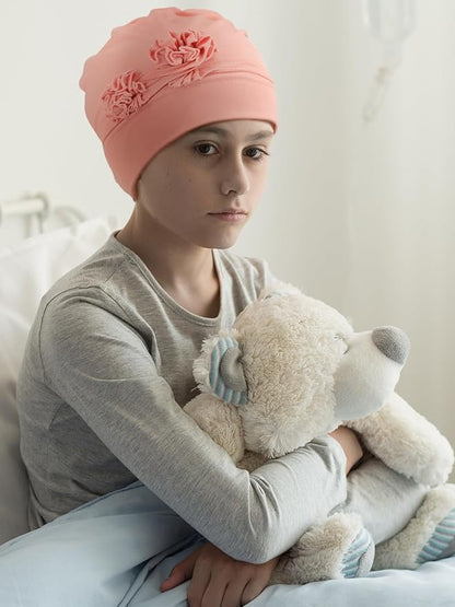 JenPen 6 Pcs Chemo Headwear for Women Stretchy Soft Turbans for Cancer Solid Beanie Flower Chemo Caps for Hair Loss