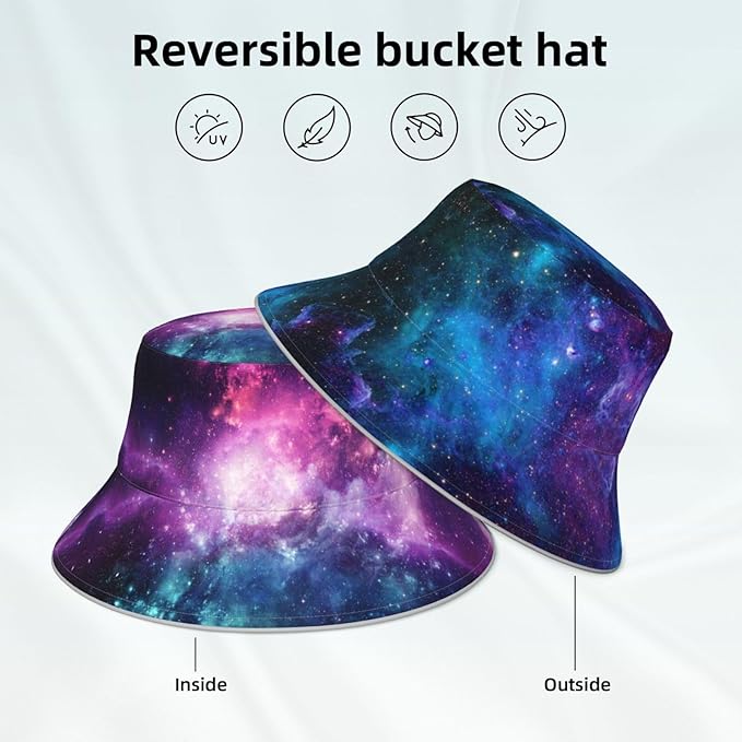 Hat Reversible Fisherman Hats Double Sided Wearing for Women Men Boys Girls