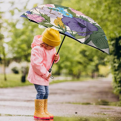 Small Compact Travel Automatic Folding Umbrella for Women, Portable Lightweight, Rain, Wind, UV Sun Shade