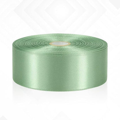 Sage Green Satin Ribbon 1-1/2 Inch 60 Yards Sage Green Fabric Ribbons for Gift Wrapping, Floral Arrangement, Crafts, Hair Accessories, Festival
