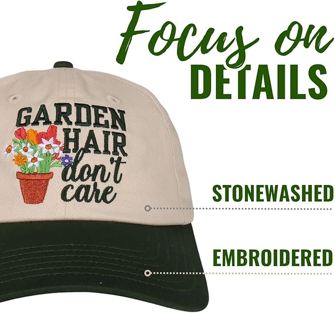 InnoBeta Gardening Gifts Cap for Women, Plant Lovers, Plant Lady Gardeners, Cool Unique Garden Adjustable Embroidered Hat
