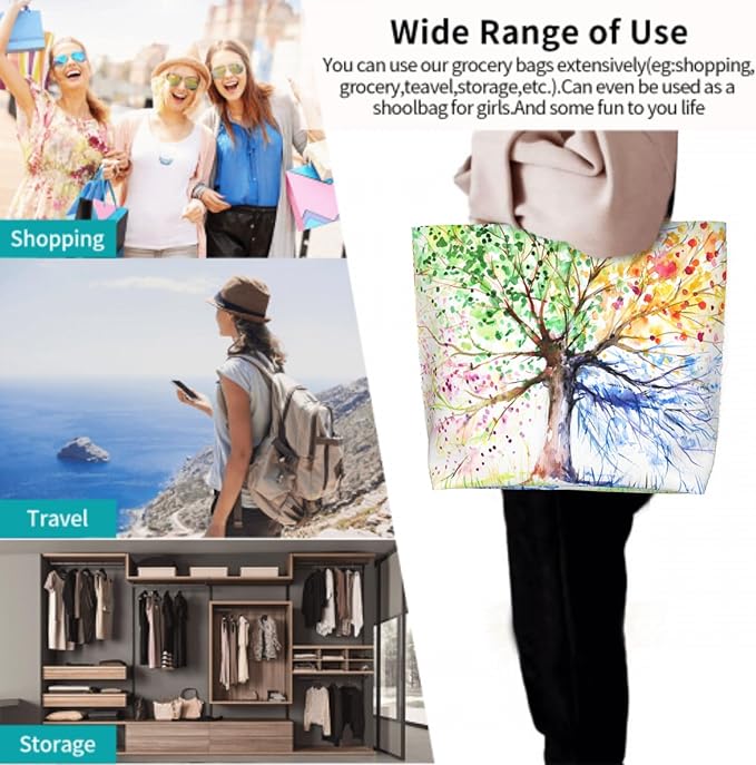 Shoulder Bag Large Reusable Eco-friendly Shopping Bags Portable Storage Handbag