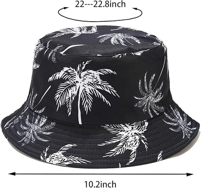 Bucket Hat for Women Men, Cotton Reversible Double Side Wear Sun Hats Beach Fisherman Hat
