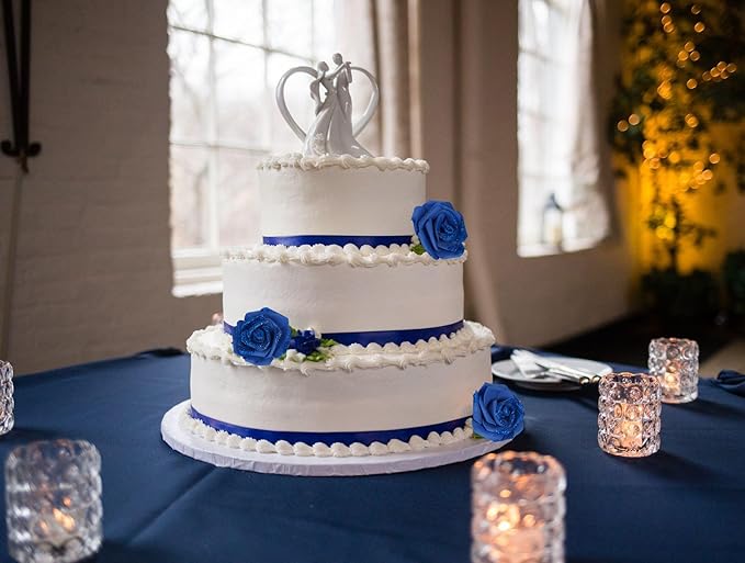 100pcs Royal Blue Glitter Roses 2.56" Foam Roses Glitter Flowers Blue Fake Roses Royal Blue Roses Artificial Flowers for Bridal Shower Centerpieces DIY Wedding Flower Arrangements (Royal Blue)