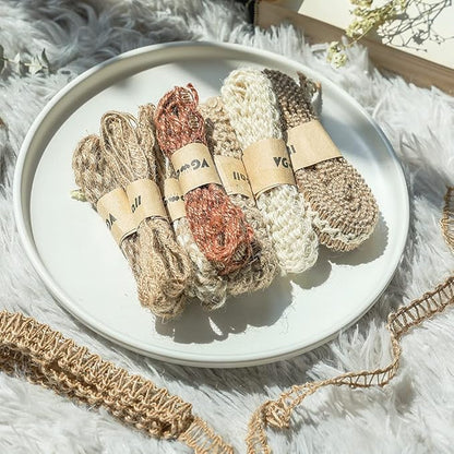VGOODALL 9 Rolls Jute Ribbons Lace Craft Ribbon 18 Meters for Crafts Wraping Gifts Party Holiday and Rustic Wedding Decorations