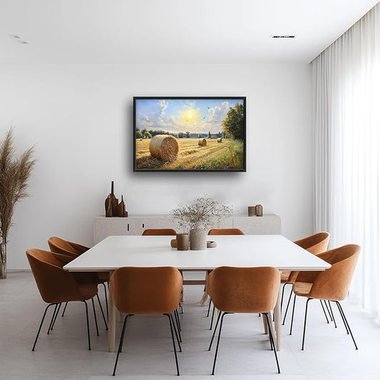 Farmhouse Wall Art Rustic Farm Pictures Wall Decor Large Country Nature Landscape Canvas Prints Painting Framed Artwork Home Decoration for Dining Room Kitchen Living Room Office 36"x24"