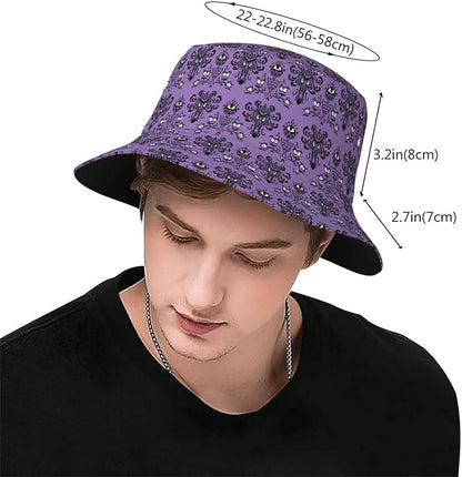 Mushrooms Skulls Cool Bucket Hat Beach Sun Hat Beach Fishing Hat for Men Women