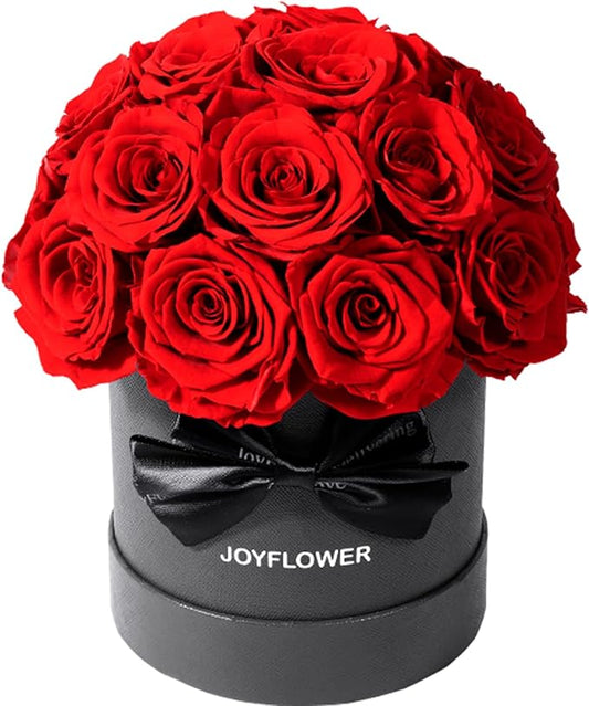 JoyFlower Preserved Flowers Box for Her, Mother's Day Forever Flowers Red Rose Gift for Mom Grandma, Long Lasting Eternal Roses for Wife Girlfriend on Birthday Anniversary Valentine's Day Christmas