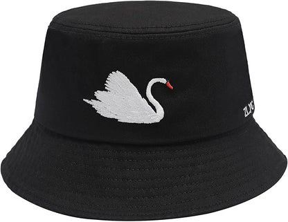 ZLYC Unisex Fashion Embroidered Bucket Hat Summer Fisherman Cap for Men Women