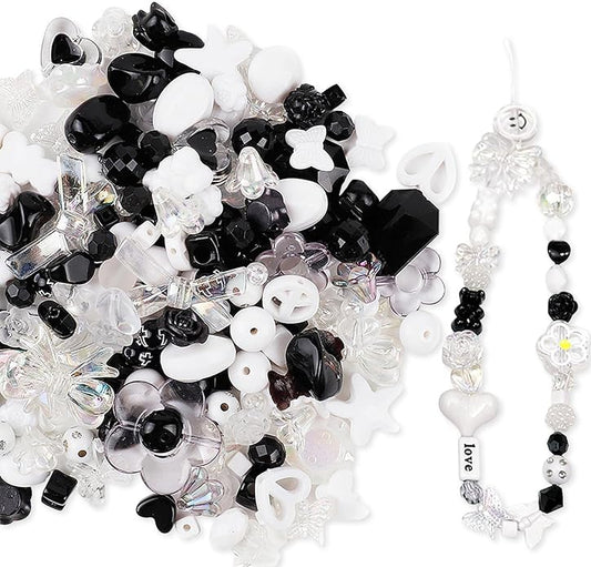 300 Grams Beads Charms Pendants, Acrylic Beads Charms for Jewelry Making Bracelet Necklace Earrings Bangles, DIY Art Craft
