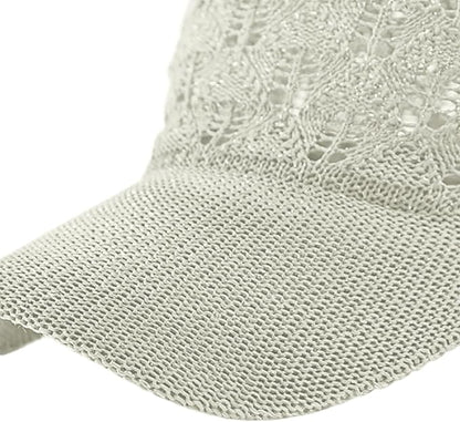 FASHIXD Knit Mesh Baseball Cap for Women - Breathable Summer Trucker Hat