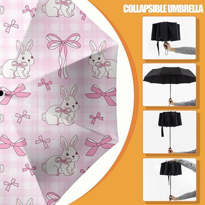 Small Compact Travel Automatic Folding Umbrella for Women, Portable Lightweight, Rain, Wind, UV Sun Shade