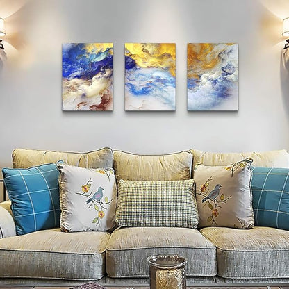 Abstract Wall Art for Living Room Bedroom Decoration Office Wall Decor Wall Artworks 3 piece Bathroom decor Giclee posters Abstract Watercolor painting Canvas Prints Pictures modern Home decor Art